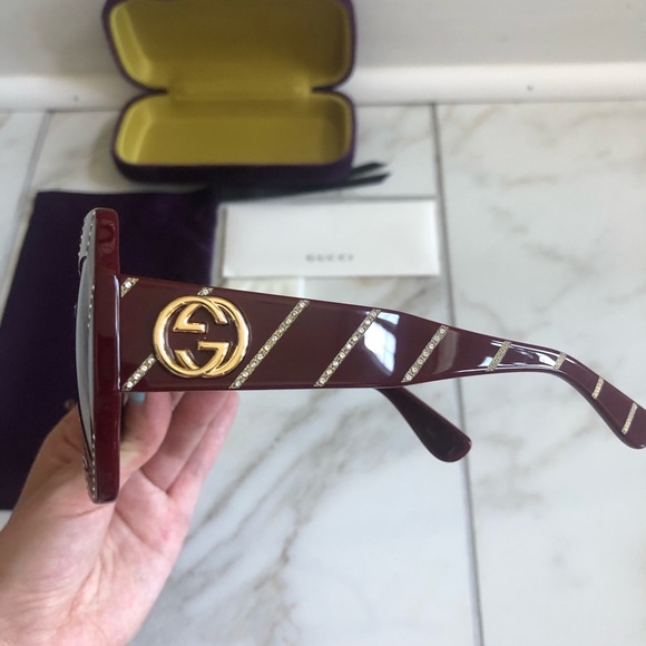 🔥NEW GUCCI SWAROVSKI CRYSTAL SUNGLASSES 🔥 - Picture 10 of 16